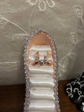 Rose Gold Deer Antler Ring - Women Jewelry